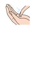人差し指の腹をコンタクトレンズに当てて軽く押え、レンズを一定方向にやさしく動かし、泡立てるように表面を約20～30回こすります。